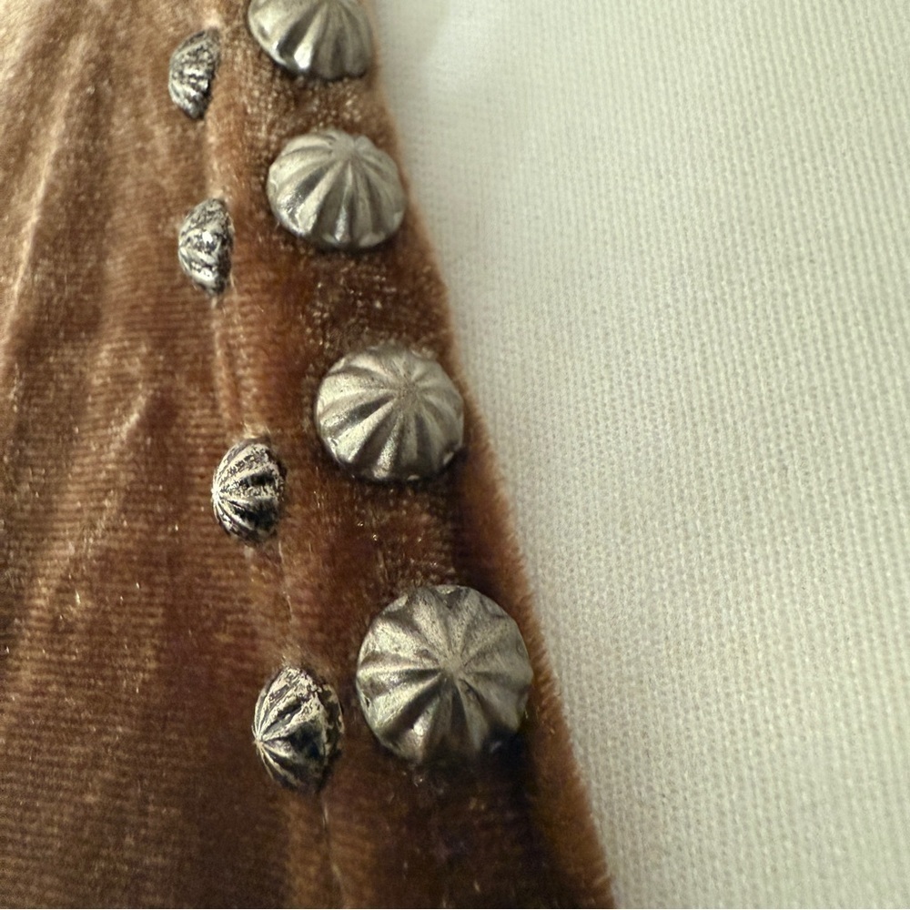 Double D Ranch Brown Brown Crushed Velvet Jacket Duster sz Large - Picture 4 of 13